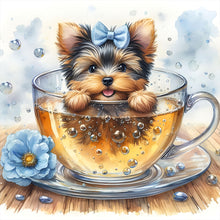 Load image into Gallery viewer, Diamond Painting - Full Round - Juice cup puppy (40*40CM)