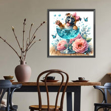 Load image into Gallery viewer, Diamond Painting - Full Round - Juice cup puppy (40*40CM)