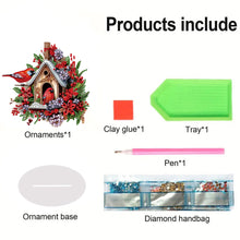 Load image into Gallery viewer, Acrylic Christmas Cardinal Diamond Painting Desktop Decors for Home Office Decor