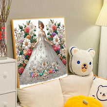Load image into Gallery viewer, Diamond Painting - Full Round - Beautiful girl in wedding dress (40*40CM)