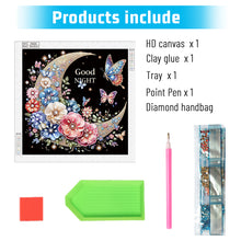 Load image into Gallery viewer, Diamond Painting - Partial Special Shaped - Crescent butterfly (40*40CM)