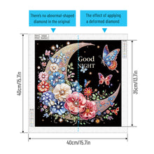 Load image into Gallery viewer, Diamond Painting - Partial Special Shaped - Crescent butterfly (40*40CM)