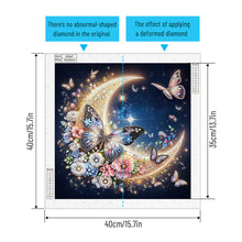 Load image into Gallery viewer, Diamond Painting - Partial Special Shaped - Crescent butterfly (40*40CM)
