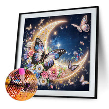 Load image into Gallery viewer, Diamond Painting - Partial Special Shaped - Crescent butterfly (40*40CM)