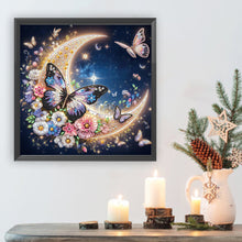 Load image into Gallery viewer, Diamond Painting - Partial Special Shaped - Crescent butterfly (40*40CM)