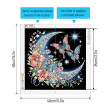 Load image into Gallery viewer, Diamond Painting - Partial Special Shaped - Crescent butterfly (40*40CM)