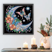 Load image into Gallery viewer, Diamond Painting - Partial Special Shaped - Crescent butterfly (40*40CM)