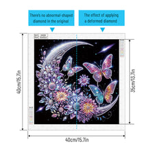 Load image into Gallery viewer, Diamond Painting - Partial Special Shaped - Crescent butterfly (40*40CM)