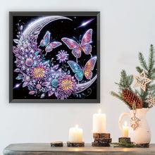 Load image into Gallery viewer, Diamond Painting - Partial Special Shaped - Crescent butterfly (40*40CM)