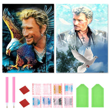 Load image into Gallery viewer, 2pcs Round Diamond Painting Set - Johnny singer (30*40CM)