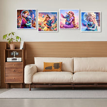 Load image into Gallery viewer, 4pcs Round Diamond Painting Set - Disney Stitch (30*30CM)