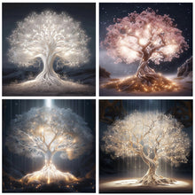 Load image into Gallery viewer, 4pcs Round Diamond Painting Set - Tree of life (30*30CM)