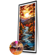 Load image into Gallery viewer, AB Diamond Painting - Full Round - Autumn Stream glass art (30*90CM)