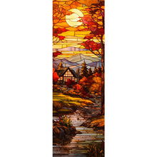 Load image into Gallery viewer, AB Diamond Painting - Full Round - Autumn cottage landscape glass art (30*90CM)
