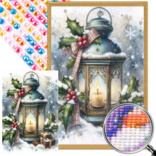 Load image into Gallery viewer, AB Diamond Painting - Full Round - Christmas night lantern (40*60CM)