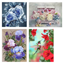 Load image into Gallery viewer, 4pcs Round Diamond Painting Set - Flower series (30*40CM)