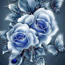 Load image into Gallery viewer, 4pcs Round Diamond Painting Set - Flower series (30*40CM)