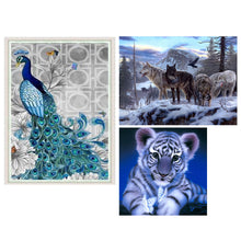 Load image into Gallery viewer, 3pcs Round Diamond Painting Set - Animal series (30*40CM)