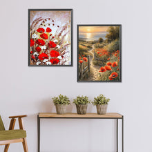 Load image into Gallery viewer, 2pcs Round Diamond Painting Set - Landscape flower series (30*40CM)