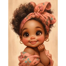Load image into Gallery viewer, 4pcs Round Diamond Painting Set - Cartoon girl series (30*40CM)