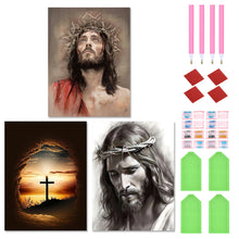 Load image into Gallery viewer, 3pcs Round Diamond Painting Set - Faith series (30*40CM)