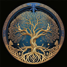 Load image into Gallery viewer, 2pcs Round Diamond Painting Set - Tree of life (30*30CM)