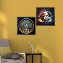 Load image into Gallery viewer, 2pcs Round Diamond Painting Set - Tree of life (30*30CM)