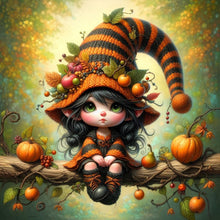 Load image into Gallery viewer, Diamond Painting - Full Round - Pumpkin witch (40*40CM)