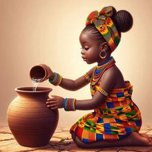 Load image into Gallery viewer, 3pcs Round Diamond Painting Set - Girl (30*30CM)