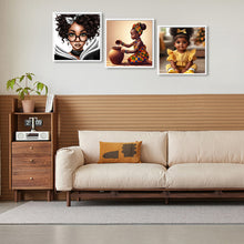 Load image into Gallery viewer, 3pcs Round Diamond Painting Set - Girl (30*30CM)