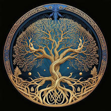 Load image into Gallery viewer, 4pcs Round Diamond Painting Set - Flowers and plants (30*30CM)