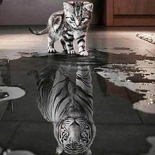 Load image into Gallery viewer, 3pcs Round Diamond Painting Set - Cat (30*30CM)