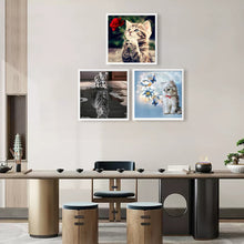 Load image into Gallery viewer, 3pcs Round Diamond Painting Set - Cat (30*30CM)