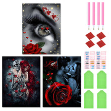 Load image into Gallery viewer, 3pcs Round Diamond Painting Set - Character (30*40CM)