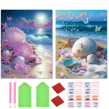 Load image into Gallery viewer, 2pcs Round Diamond Painting Set - Dream shell (30*40CM)