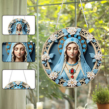 Load image into Gallery viewer, Acrylic Special Shape Holy Mother Diamond Painting Decor for Garden Window Decor