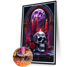 Load image into Gallery viewer, Diamond Painting - Full Round - Dark skull candlestick (40*60CM)