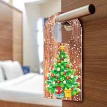 Load image into Gallery viewer, Christmas Candle Flower Diamond Painting Door Handle Hanging Sign for Art Crafts