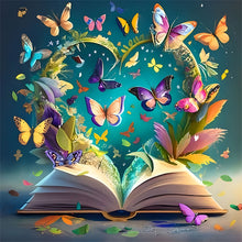 Load image into Gallery viewer, Diamond Painting - Full Round - Butterfly book (30*30CM)