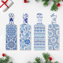 Load image into Gallery viewer, 4Pcs Flower Pattern 5D DIY Diamond Painting Serving Tray for Desk Coffee Table