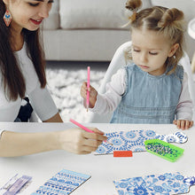 Load image into Gallery viewer, 4Pcs Flower Pattern 5D DIY Diamond Painting Serving Tray for Desk Coffee Table