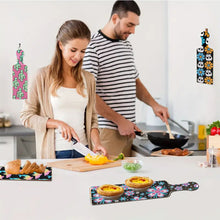 Load image into Gallery viewer, 4Pcs Flower Pattern 5D DIY Diamond Painting Serving Tray for Desk Coffee Table