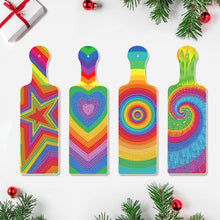 Load image into Gallery viewer, 4Pcs Flower Pattern 5D DIY Diamond Painting Serving Tray for Desk Coffee Table