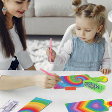 Load image into Gallery viewer, 4Pcs Flower Pattern 5D DIY Diamond Painting Serving Tray for Desk Coffee Table