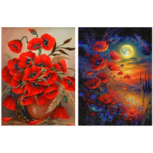 Load image into Gallery viewer, 2pcs Round Diamond Painting Set - Poppy (30*40CM)