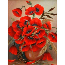 Load image into Gallery viewer, 2pcs Round Diamond Painting Set - Poppy (30*40CM)