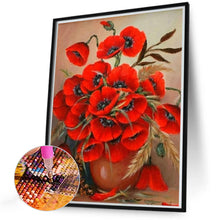 Load image into Gallery viewer, 2pcs Round Diamond Painting Set - Poppy (30*40CM)