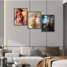 Load image into Gallery viewer, 3pcs Round Diamond Painting Set - Woman (30*40CM)