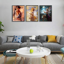 Load image into Gallery viewer, 3pcs Round Diamond Painting Set - Woman (30*40CM)