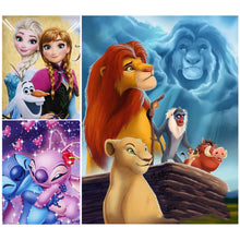 Load image into Gallery viewer, 3pcs Round Diamond Painting Set - Cartoon (30*40CM)